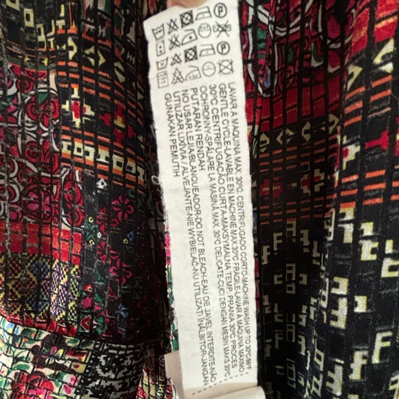 Zara women’s sheer abstract long sleeve midi dress in large - Picture 2 of 7